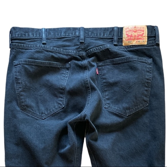 Levi's 501 Button Fly Black Denim Jeans. Size 40x30 - Picture 5 of 7